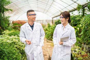 Is a Mega-Merger Between Tilray and SNDL Inevitable?: https://g.foolcdn.com/editorial/images/700306/two-people-laughing-and-working-inside-a-greenhouse.jpg
