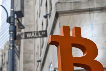 This Crypto Stock Has 44% Upside, According to 1 Wall Street Analyst: https://g.foolcdn.com/editorial/images/766145/bitcoin-cryptocurrency-on-wall-street.jpg
