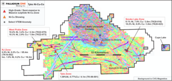 Palladium One leitet Explorationsprogramm 2023 ein und erweitert das Nickel-Kupfer-Projekt Tyko in Kanada : https://www.irw-press.at/prcom/images/messages/2023/69024/Palladium_260123_DEPRCOM.001.png