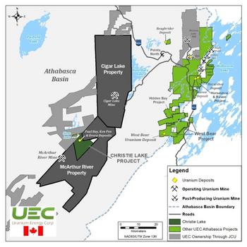 Uranium Energy Corp. durchschneidet 23,2 % eU3O8 auf 3,4 m und erweitert damit die neue Zone Sakura auf dem Projekt Christie Lake im östlichen Athabasca-Becken, Kanada: https://www.irw-press.at/prcom/images/messages/2023/68946/23012023_DE_UEC.002.jpeg