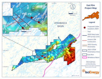 IsoEnergy Commences Planned 30-Hole Summer Exploration Program in the Athabasca Basin: https://www.irw-press.at/prcom/images/messages/2024/75797/04062024_EN_ISO_IsoEnergy_EN_PR.003.png