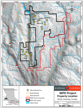 Kodiak erweitert Projekt MPD durch Erwerb angrenzender Schürfrechte: https://www.irw-press.at/prcom/images/messages/2023/69395/Kodiak_20230223_DEPRcom.001.png